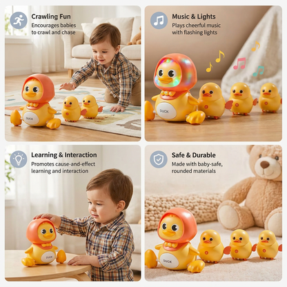 Musical Duck Family Crawling & Learning Toy for Babies
