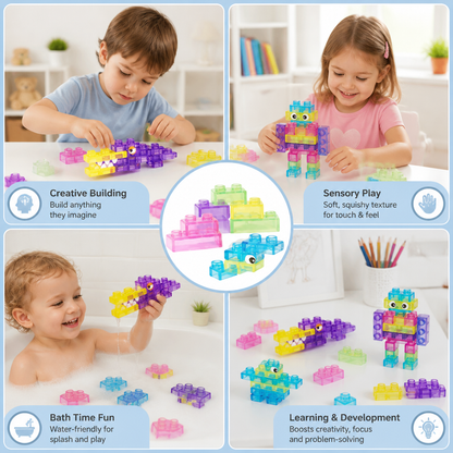 Magical Gummy Blocks, Soft Building Blocks for Children