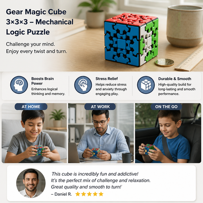 Gear Magic Cube 3×3×3 – Mechanical Logic Puzzle