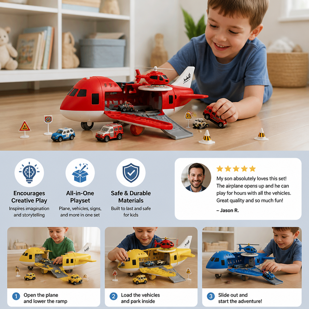 Aircraft and Vehicle Play Set