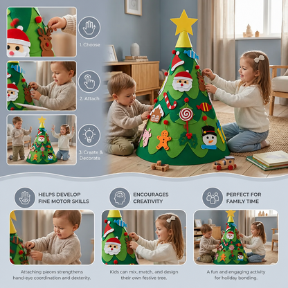 Montessori 3D Felt Christmas Tree