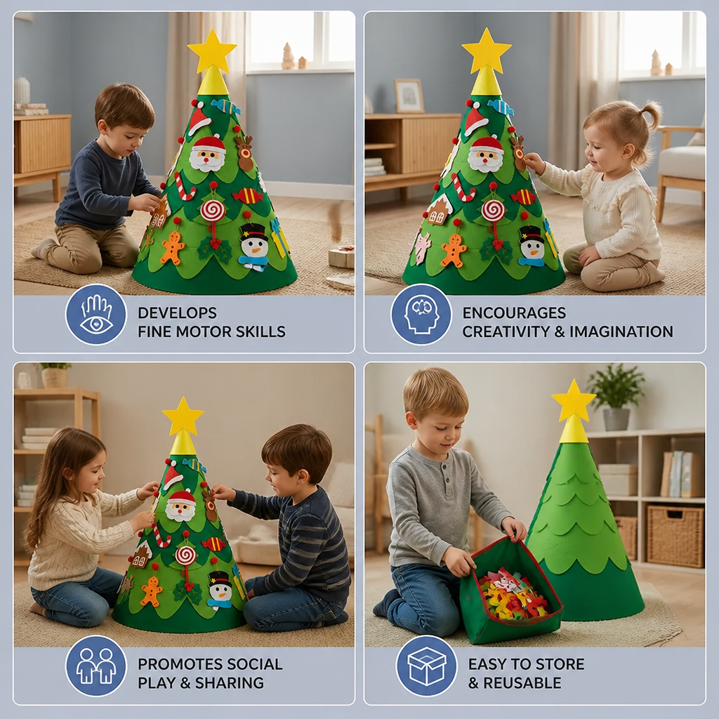 Montessori 3D Felt Christmas Tree