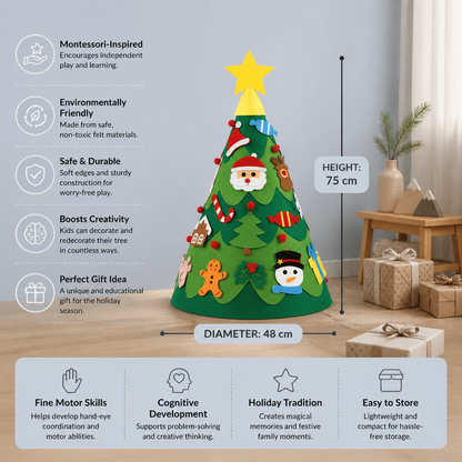 Montessori 3D Felt Christmas Tree