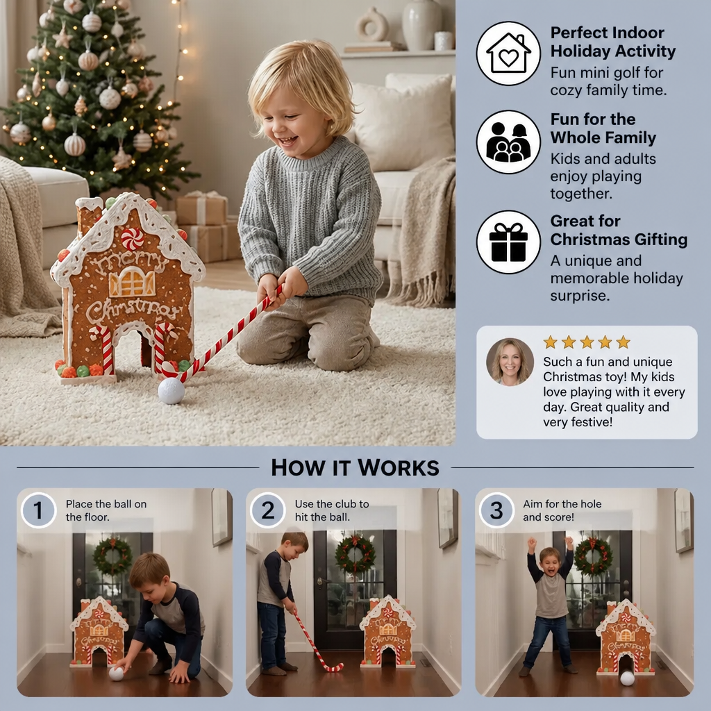 Gingerbread Golf Christmas Toy