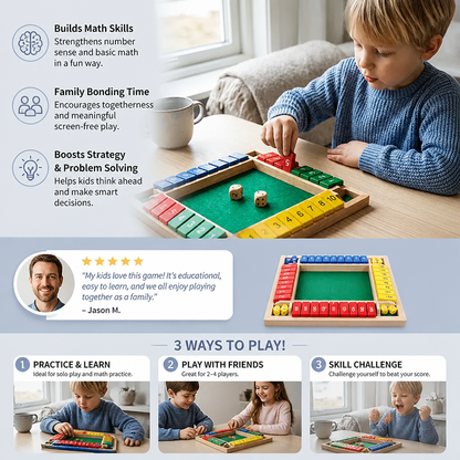 ShutTheBox Family Game 4 Player Set