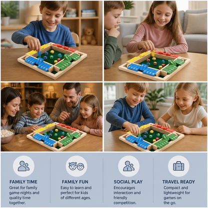 ShutTheBox Family Game 4 Player Set