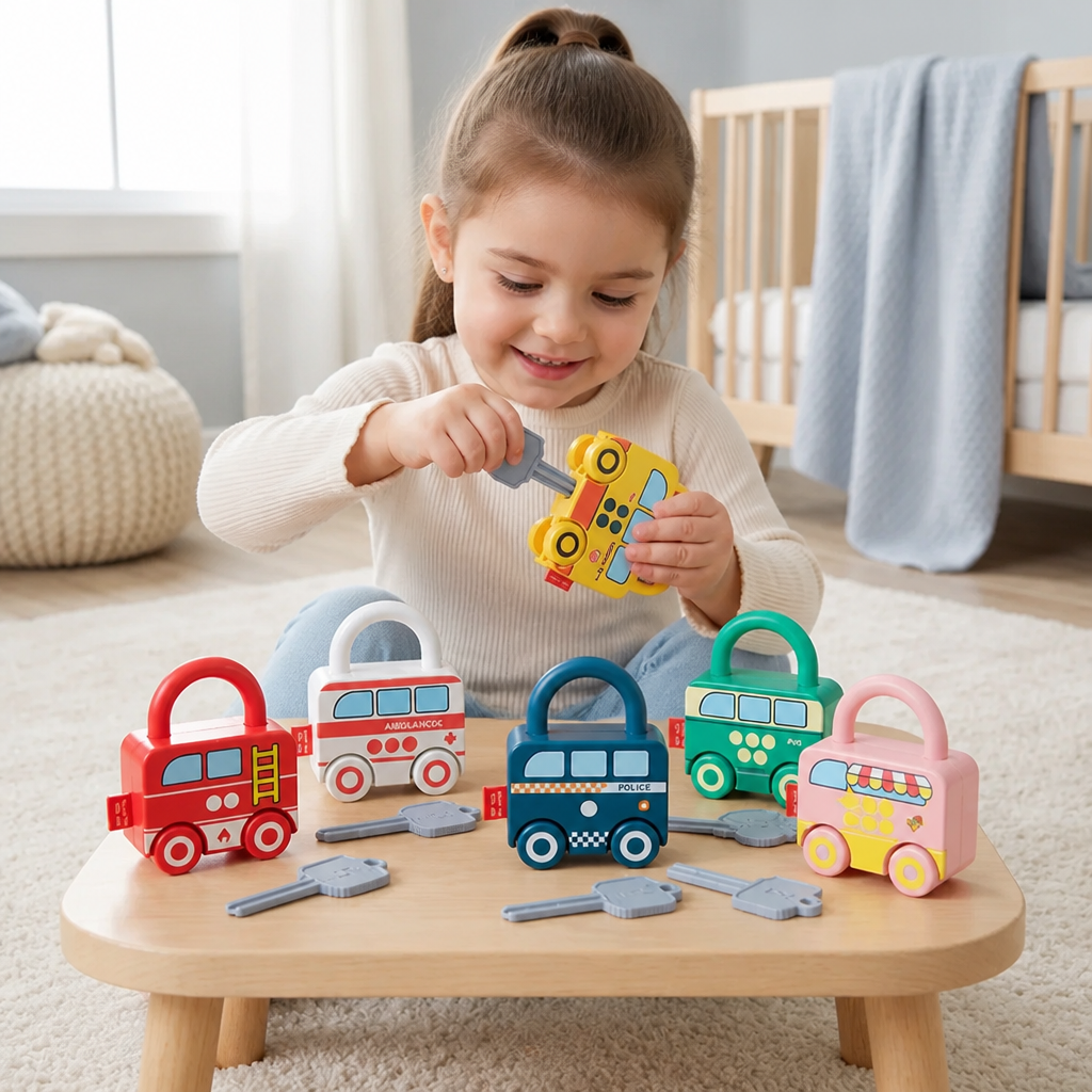 Montessori Key Lock - Patterns and Colours Toy