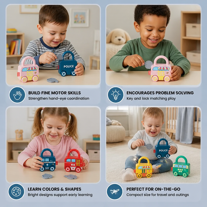 Montessori Key Lock - Patterns and Colours Toy