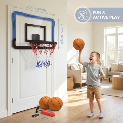 Mini Basketball Hoop for Kids – Wall & Door Mount Set