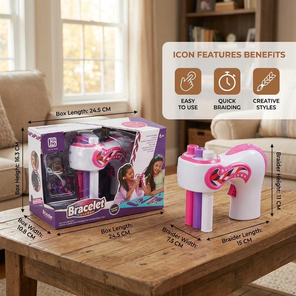 Automatic Hair Braiding Machine for Kids – Easy DIY Hair Styler Tool