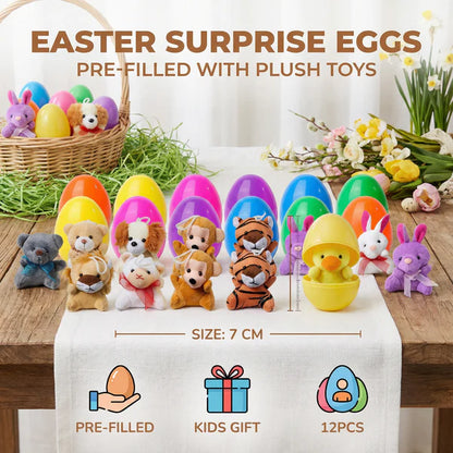 Easter Surprise Eggs with Plush Toys – Pre-Filled Easter Eggs for Kids