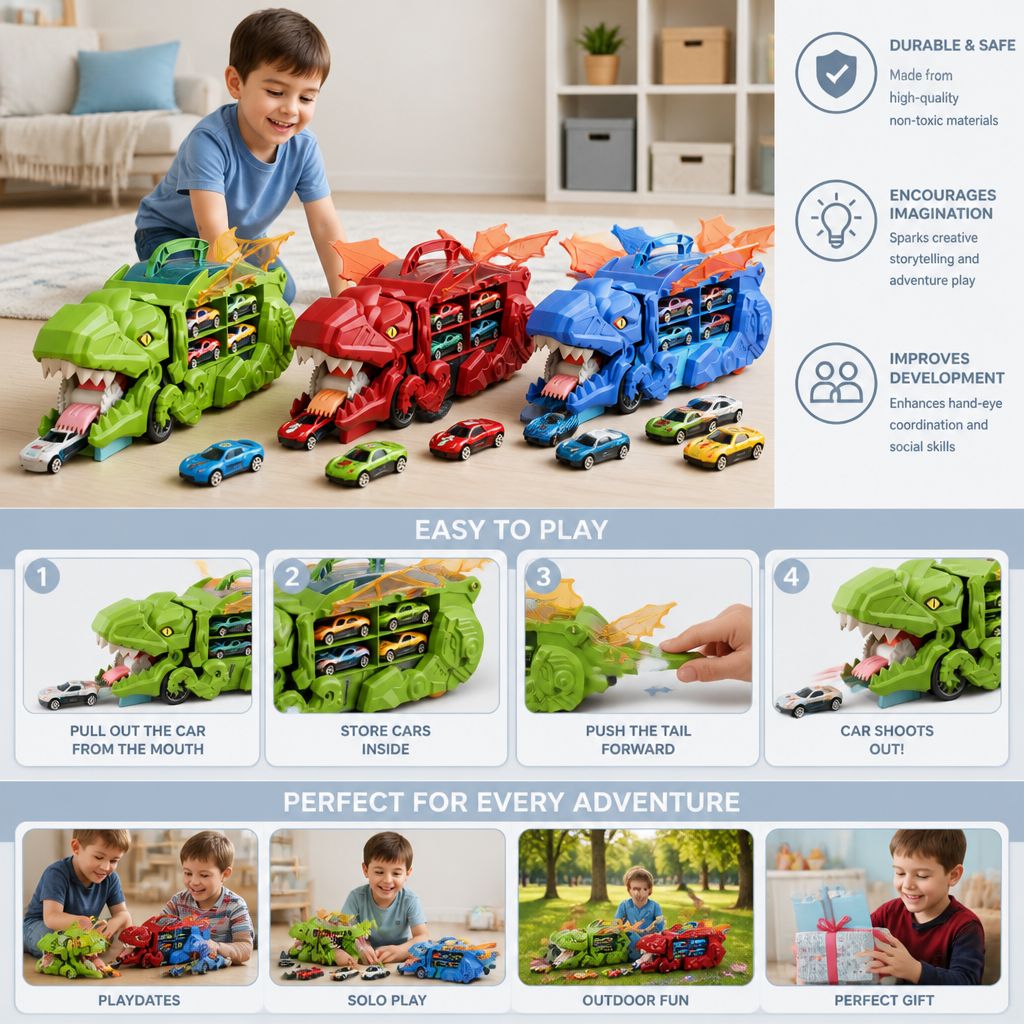 Dinosaur Car Play Truck