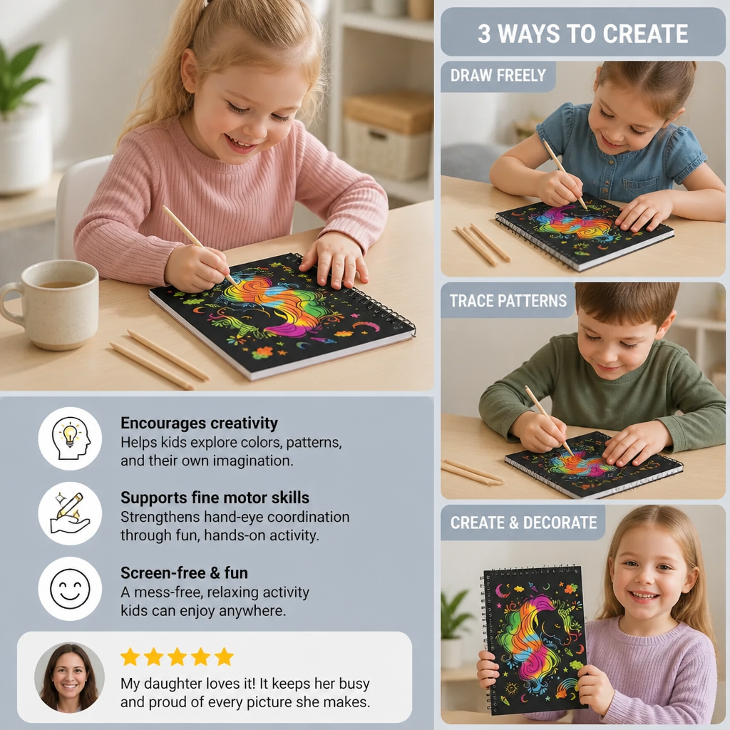 Magical Rainbow Scratch Paper