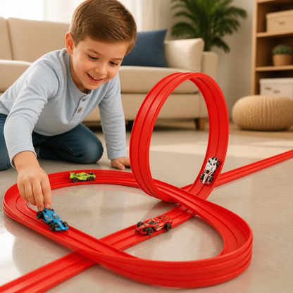 Flexible racing track set