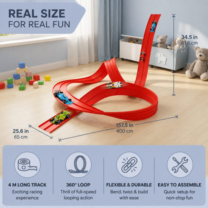 Flexible racing track set