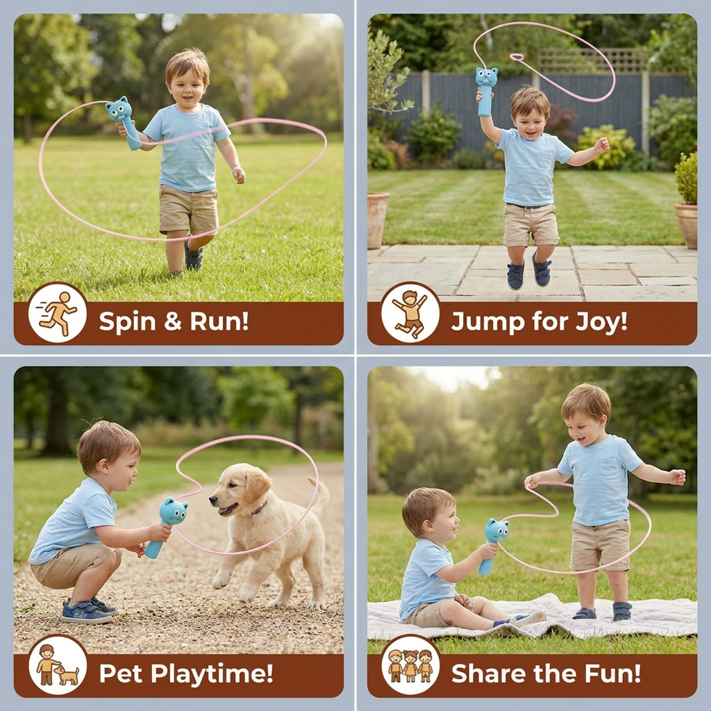 Cat-Themed Lasso Toy for Kids – Spinning Rope Launcher Fun