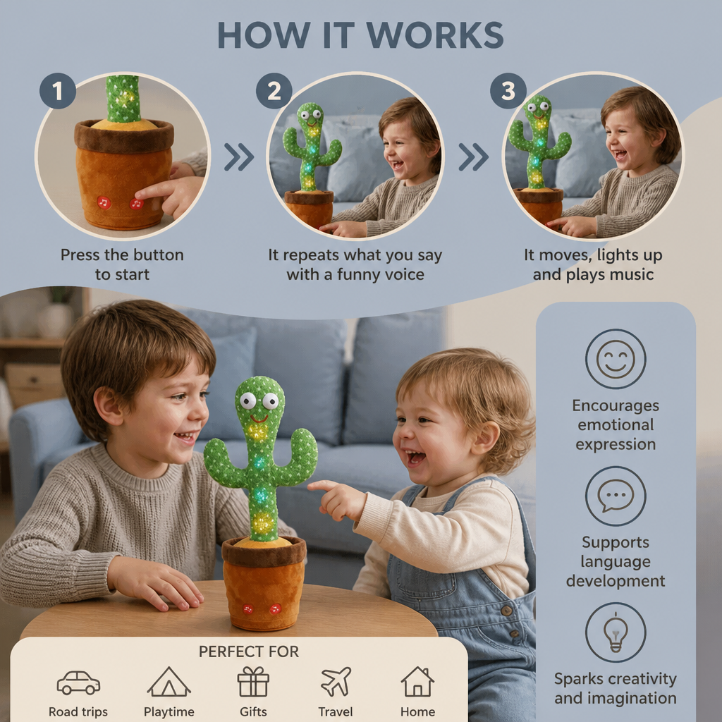 Speaking Cactus Toy for Kids