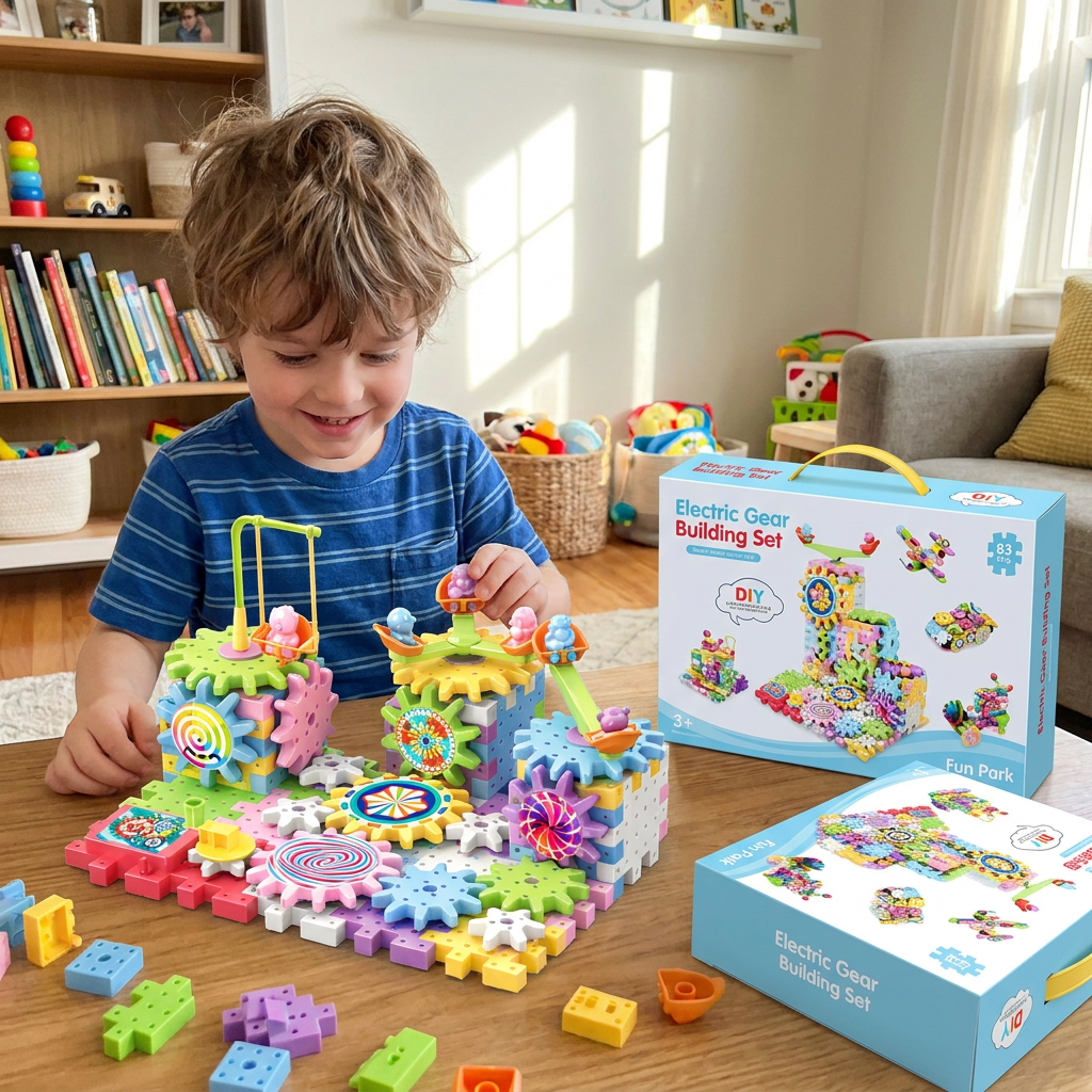 Rotating Montessori Building Blocks Toy