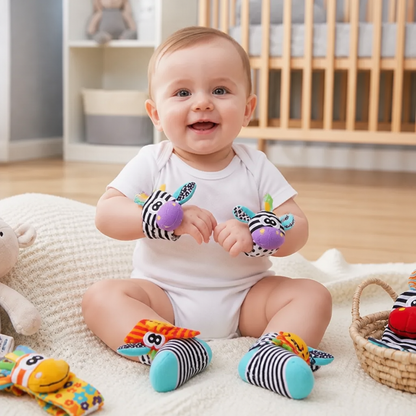 Sensory Baby Plush Socks and Wristband