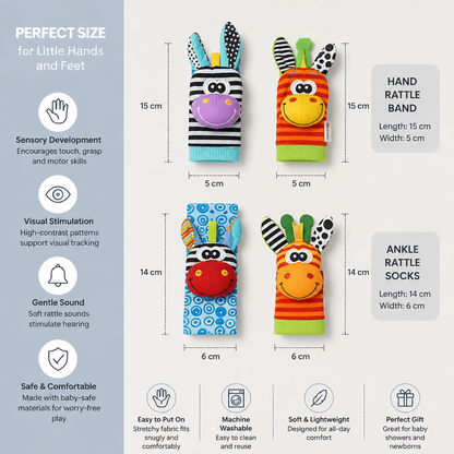 Sensory Baby Plush Socks and Wristband