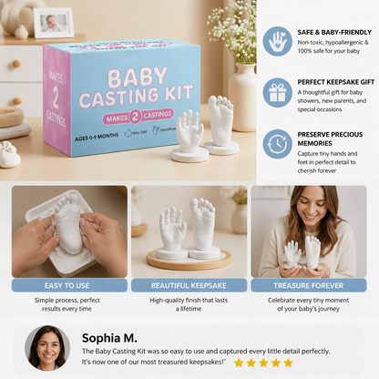 Baby Hand & Footprint Set – Keepsake Set for Newborns & Parents