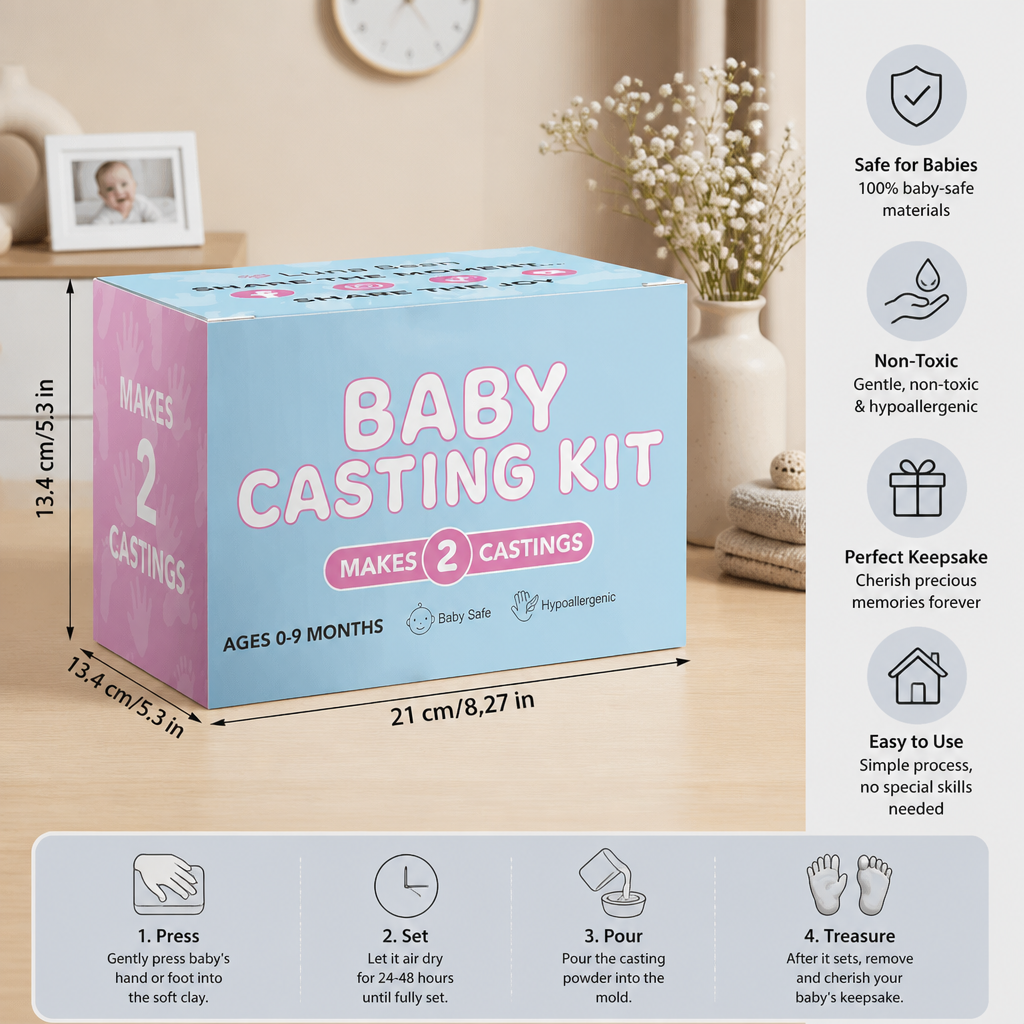 Baby Hand & Footprint Set – Keepsake Set for Newborns & Parents