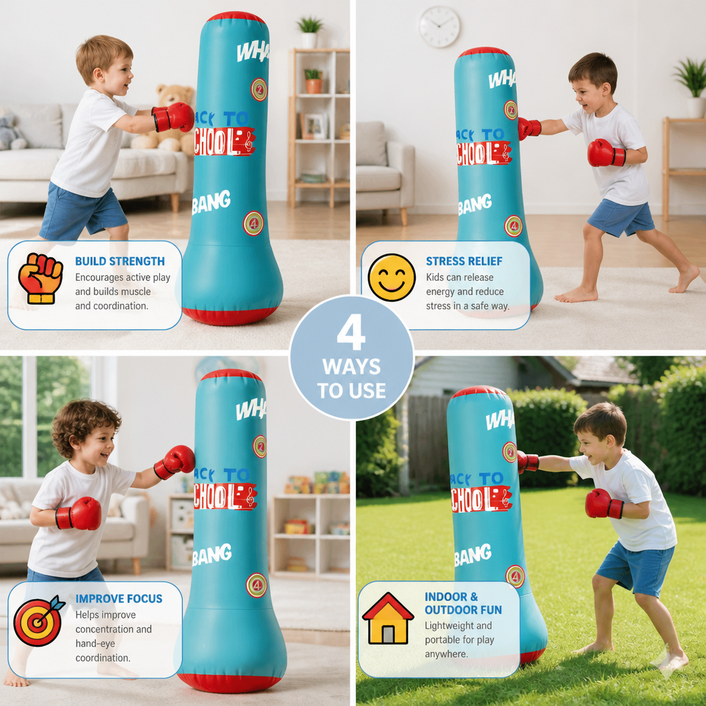 Inflatable Kids Boxing Punching Bag with Water Base