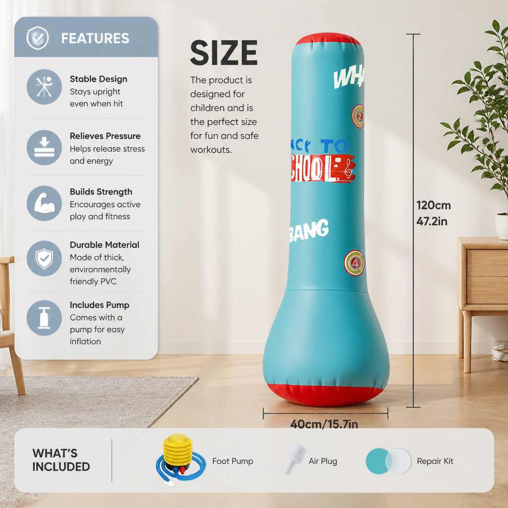 Inflatable Kids Boxing Punching Bag with Water Base