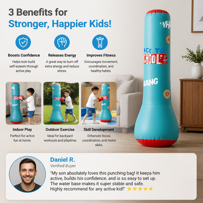 Inflatable Kids Boxing Punching Bag with Water Base