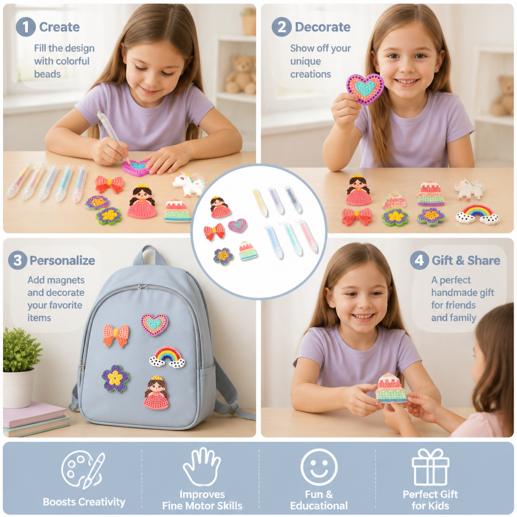 Magical Bead Painting – DIY Set for Kids