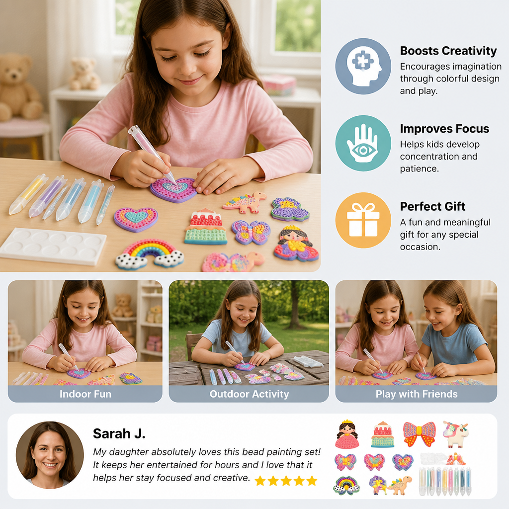 Magical Bead Painting – DIY Set for Kids