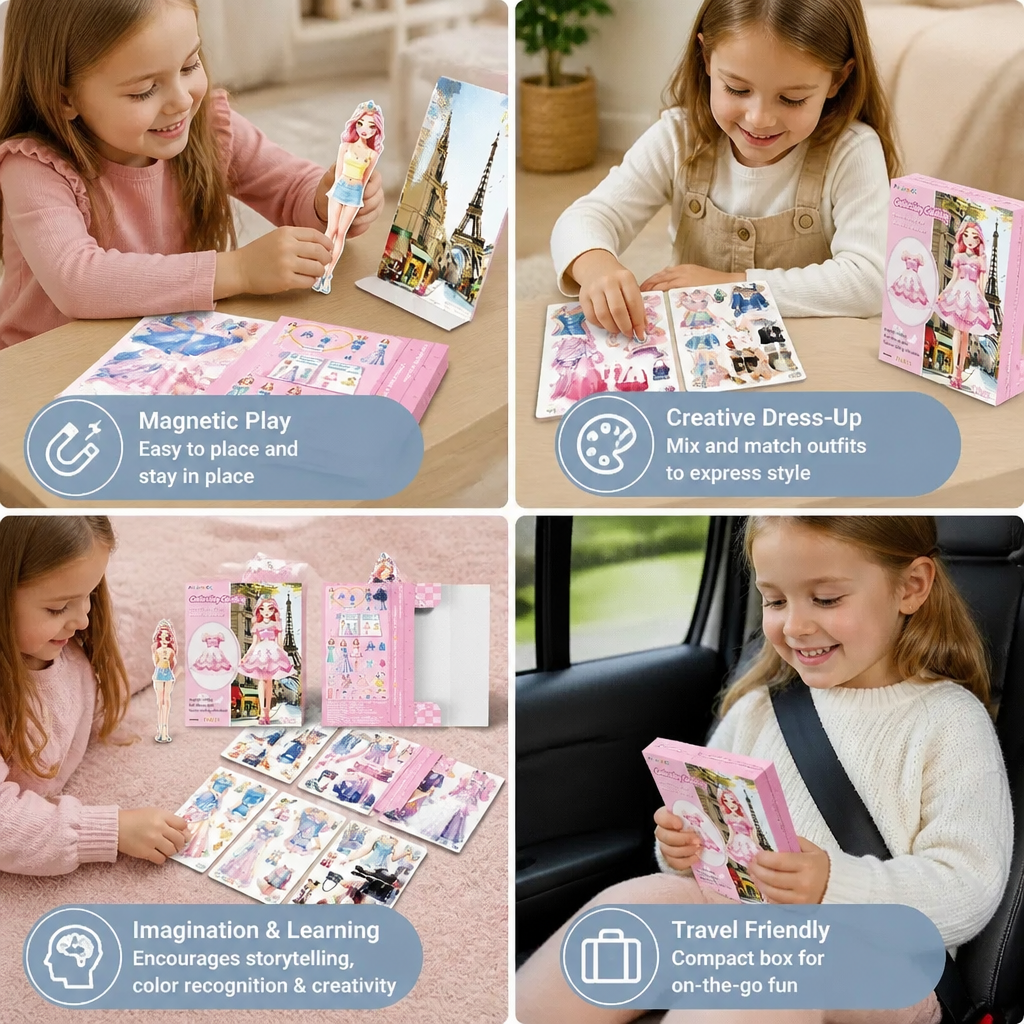 Magnetic Fashion Play Set for Children