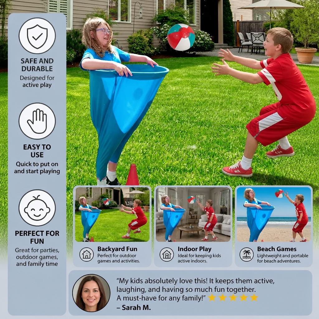 Clown trousers - catching ball family game