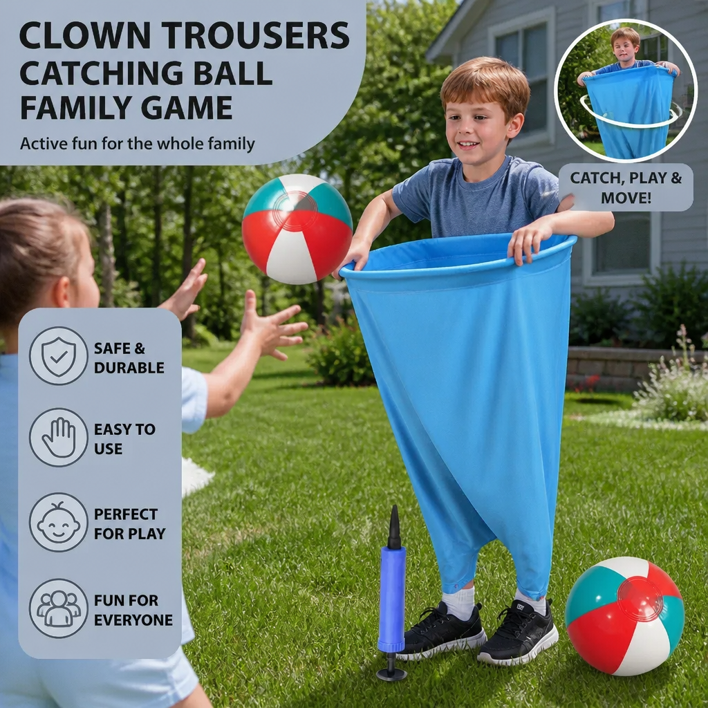 Clown trousers - catching ball family game