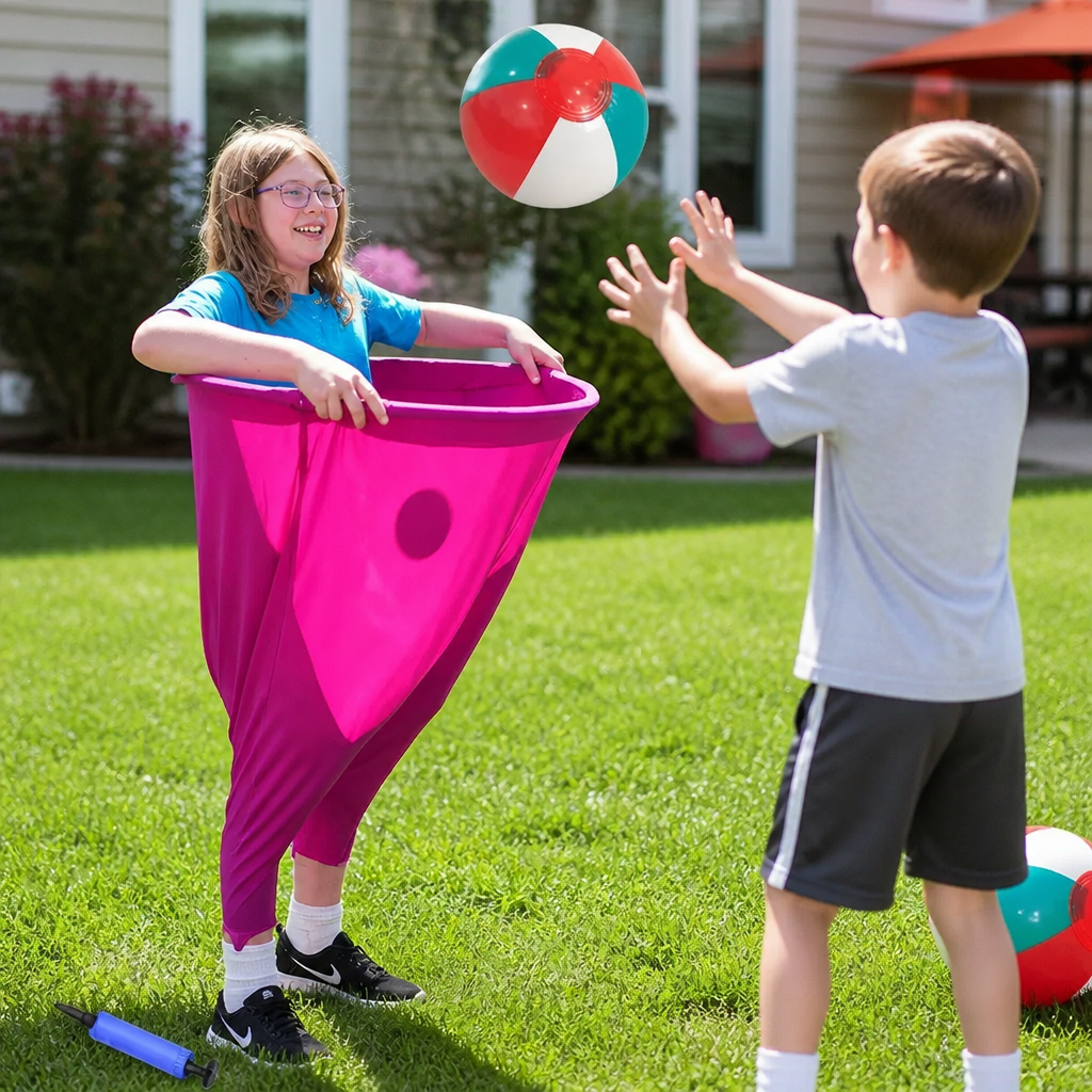 Clown trousers - catching ball family game