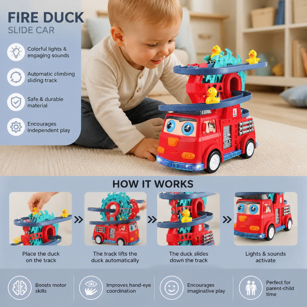 Firefighter Duck Slide Car
