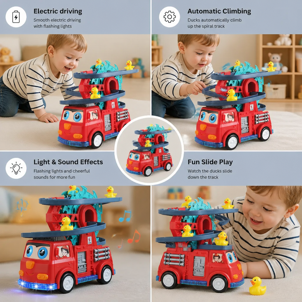 Firefighter Duck Slide Car