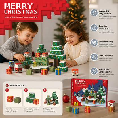 Christmas magnetic Cube building blocks