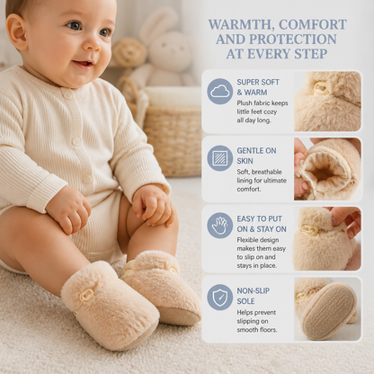 Fluffy sock shoes for babies