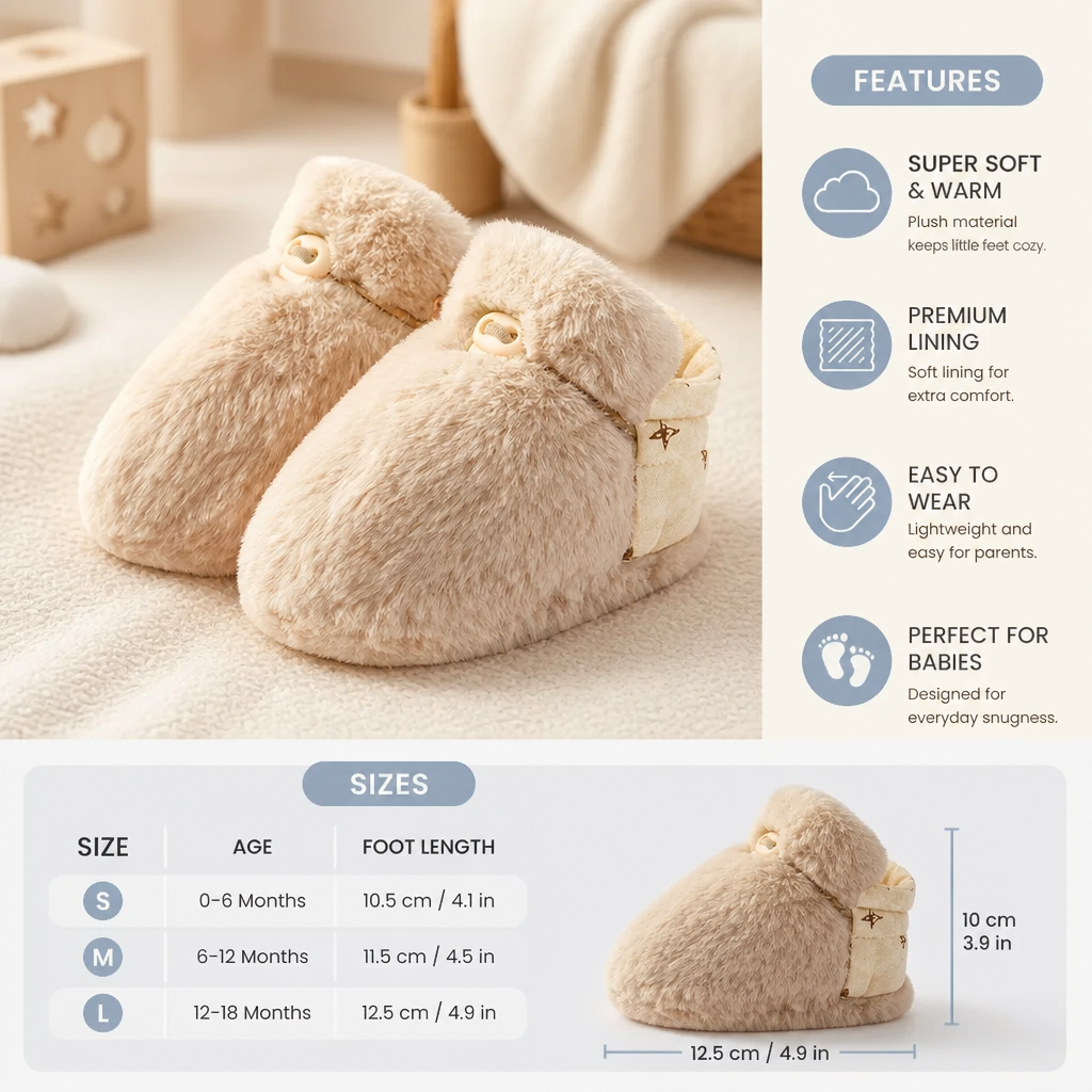 Fluffy sock shoes for babies