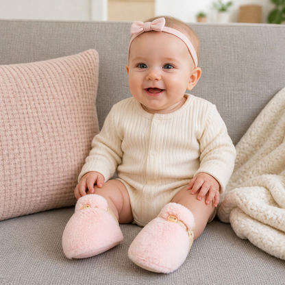 Fluffy sock shoes for babies