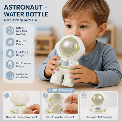Astronaut drinking bottle for children