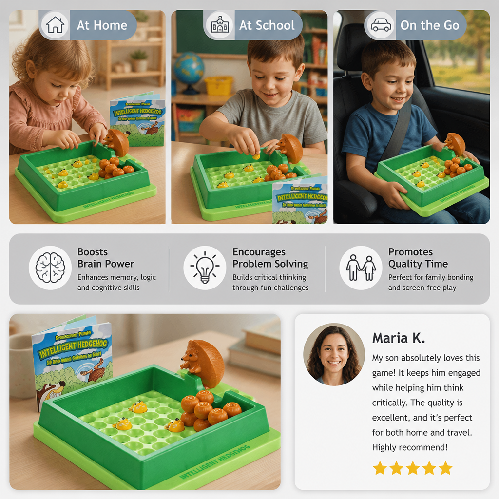 Intelligent Hedgehog - Brain Puzzle Game for Kids