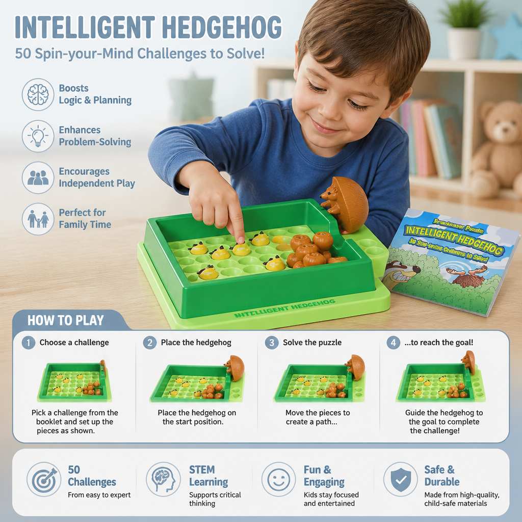 Intelligent Hedgehog - Brain Puzzle Game for Kids