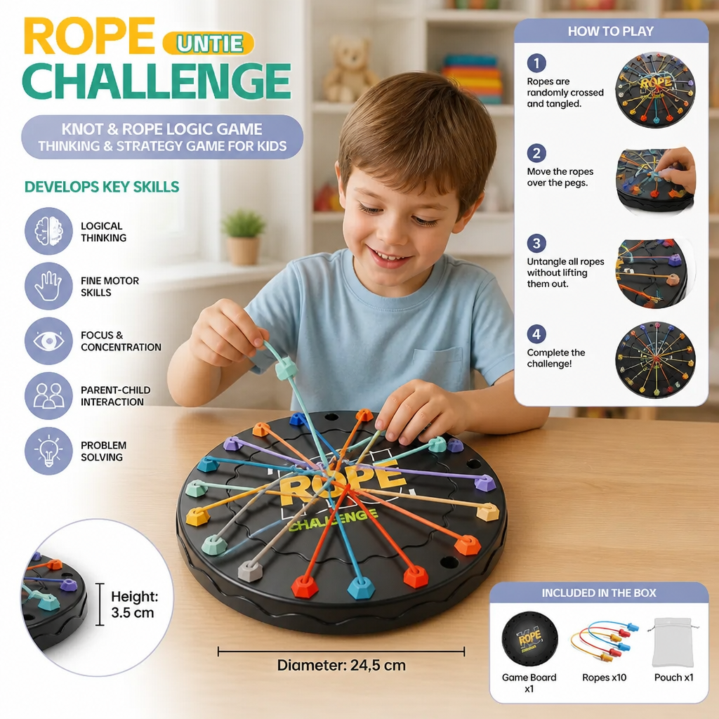 Knot & Rope Logic Game – Thinking & Strategy Game for Kids