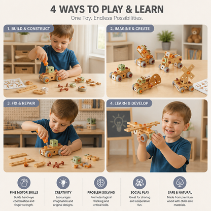 Kids Tool Set for Building & Fixing – Educational Construction Toy