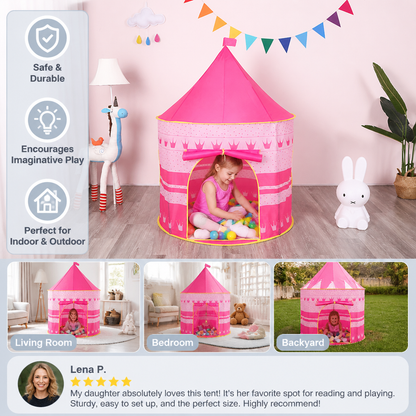 Starry Sky Kids Play Tent – Magical Castle for Little Adventurers (Indoor & Outdoor)