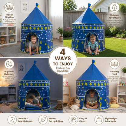 Starry Sky Kids Play Tent – Magical Castle for Little Adventurers (Indoor & Outdoor)