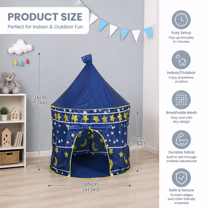 Starry Sky Kids Play Tent – Magical Castle for Little Adventurers (Indoor & Outdoor)