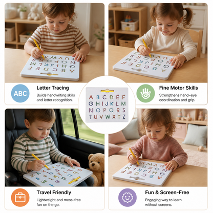 Educational magnetic ball writing board